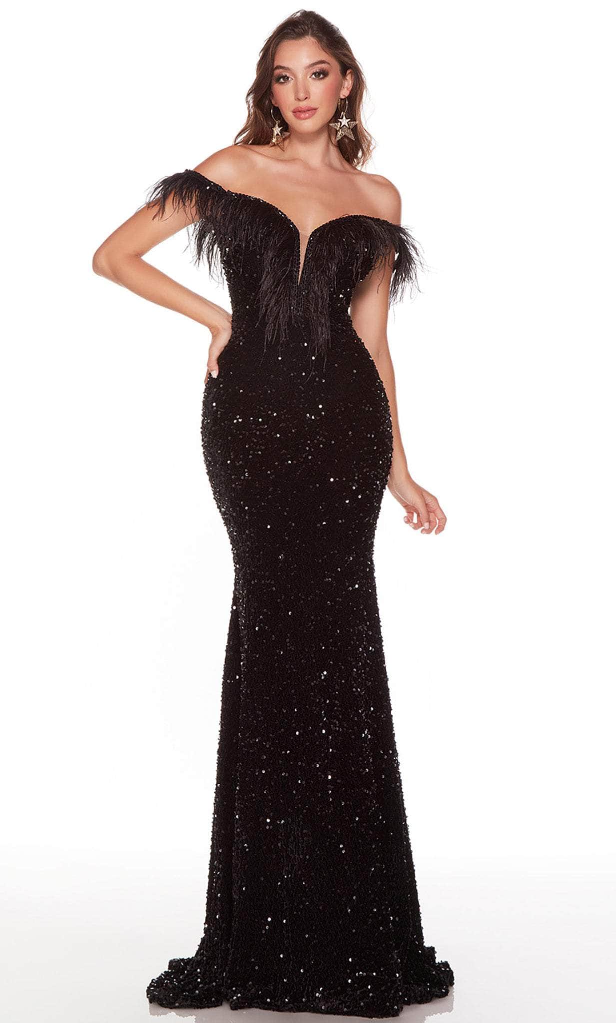 Alyce Paris 61373 - Feathered Sweetheart Sequin Prom Gown - Silhouette Dresses