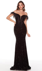 Alyce Paris 61373 - Feathered Sweetheart Sequin Prom Gown - Silhouette Dresses
