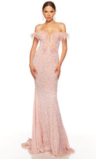 Alyce Paris 61373 - Feathered Sweetheart Sequin Prom Gown - Silhouette Dresses