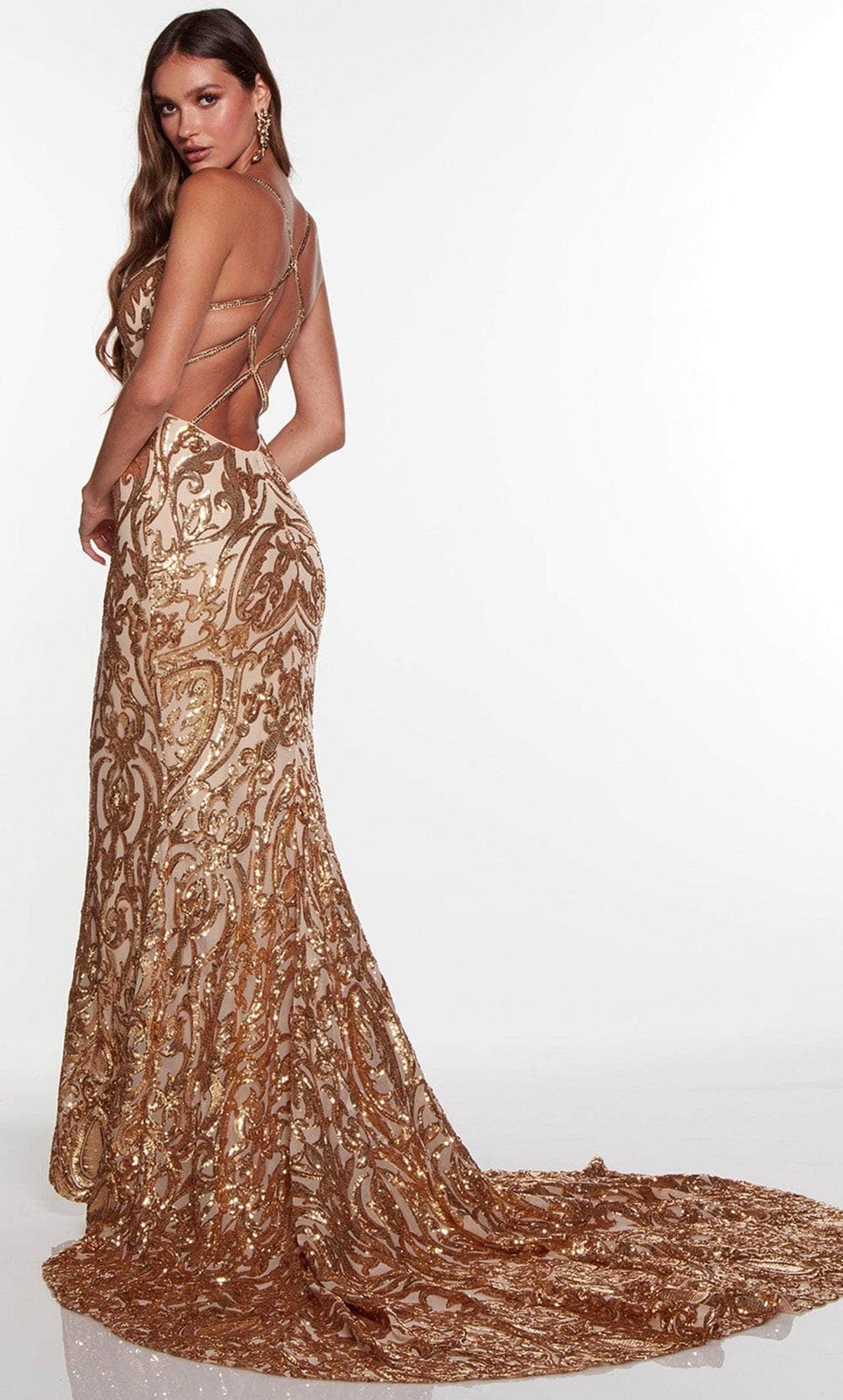 Alyce Paris 61412 - Sequin Motif Prom Dress