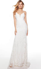 Alyce Paris 61424 - V-Neck Paisley Sequin Prom Gown - view 7