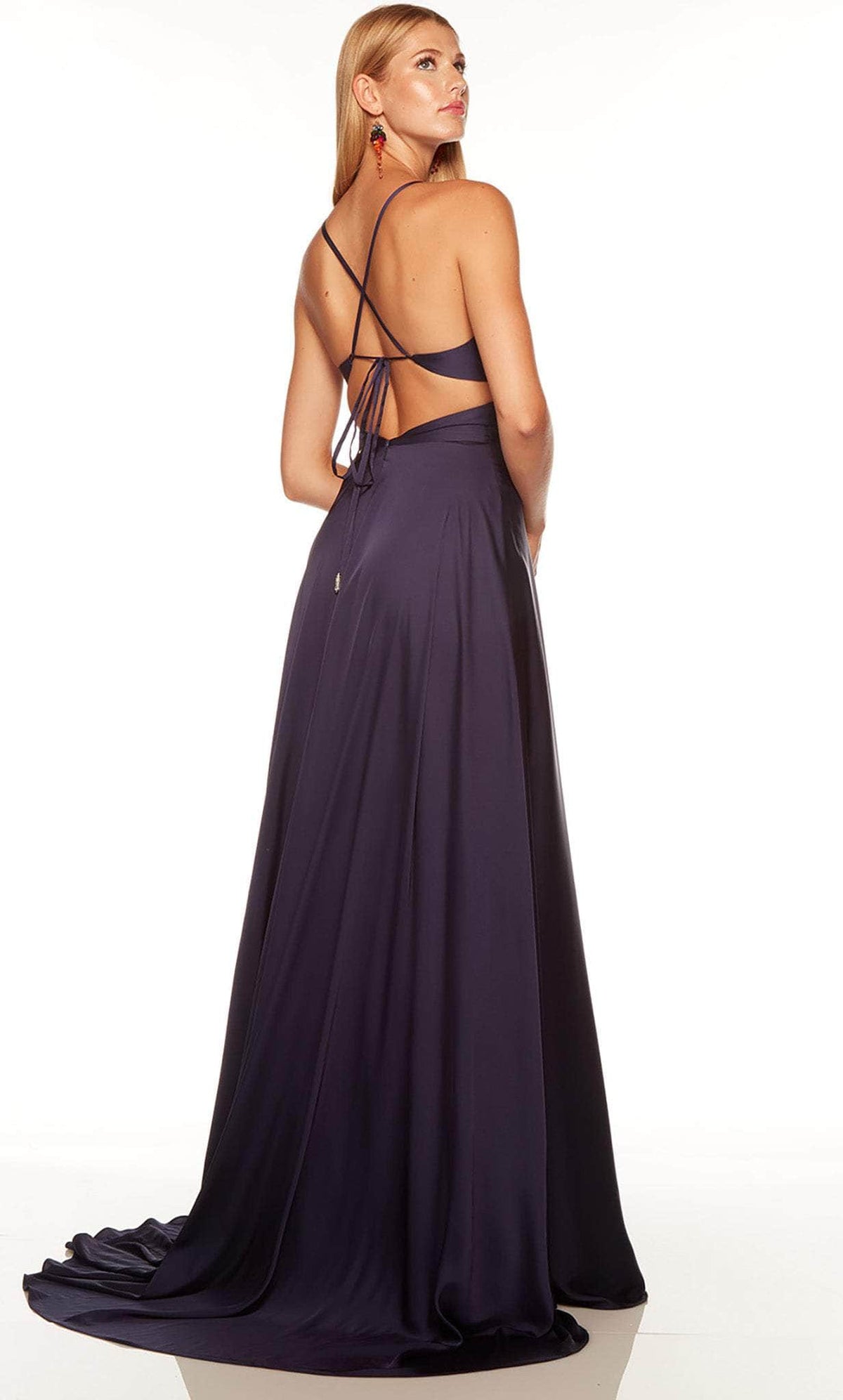 Alyce Paris 61460 - Deep V-Neck Cutout Prom Gown - detail view