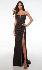 Alyce Paris 61485 - V-Neck Corset Satin Prom Gown - designer prom dress at Silhouette Dresses