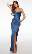 Alyce Paris 61492 - Strapless High Slit Prom Gown