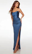 Alyce Paris 61492 - Strapless High Slit Prom Gown - designer prom dress at Silhouette Dresses