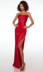 Alyce Paris 61492 - Strapless High Slit Prom Gown - detail view