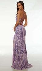 Alyce Paris 61658 - Sequin in a Paisley Pattern Sheer insert Prom Gown