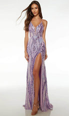 Alyce Paris 61658 - Sequin in a Paisley Pattern Sheer insert Prom Gown
