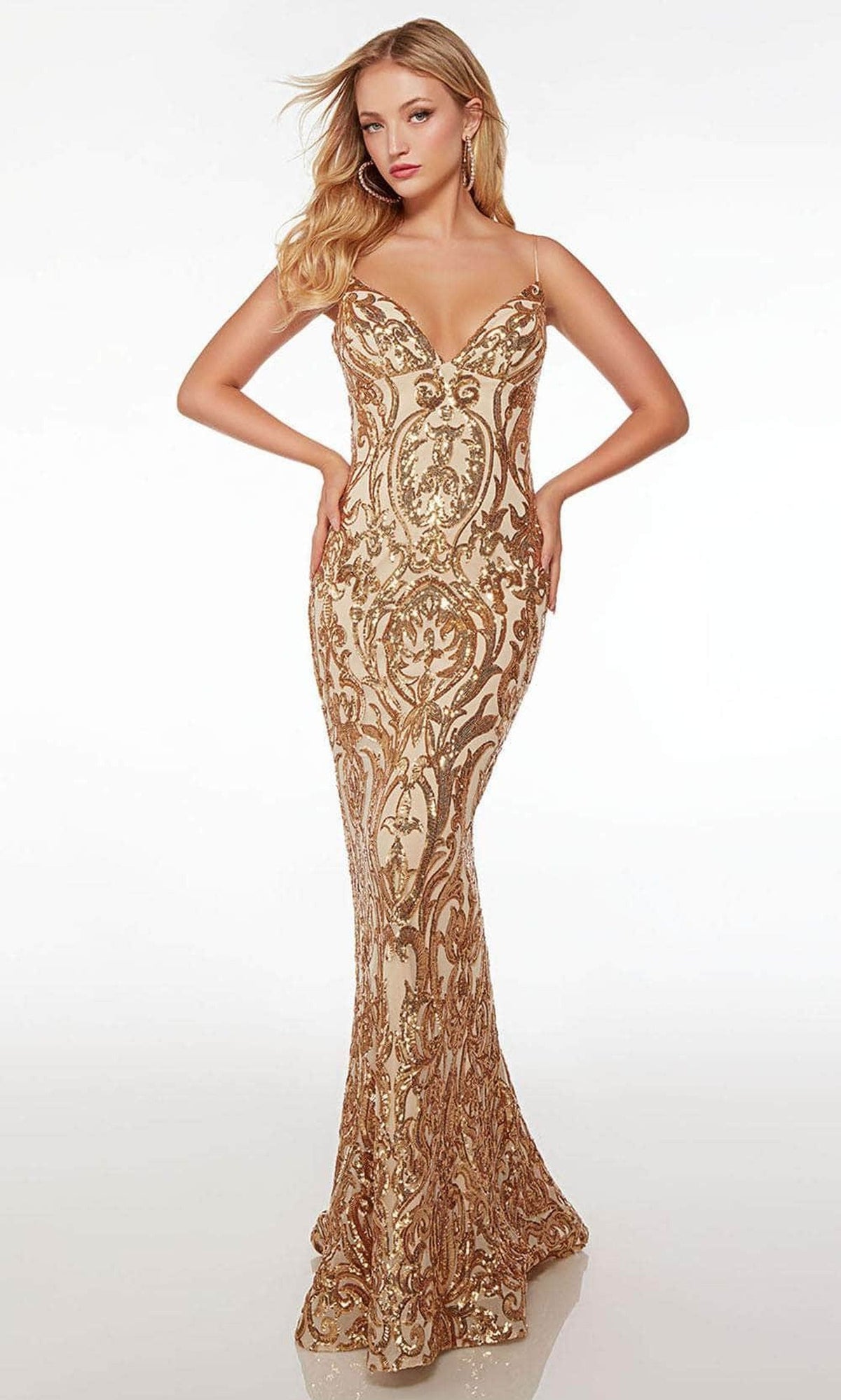 Alyce Paris 61677 - Sequin Embellished Mermaid Prom Dress