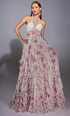 Alyce Paris 61730 - Floral Print A-Line Gown - view 5