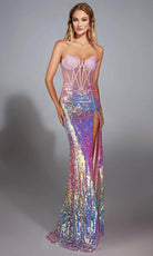 Alyce Paris 61734 - Ombre Sequin Sheath Gown - designer prom dress at Silhouette Dresses