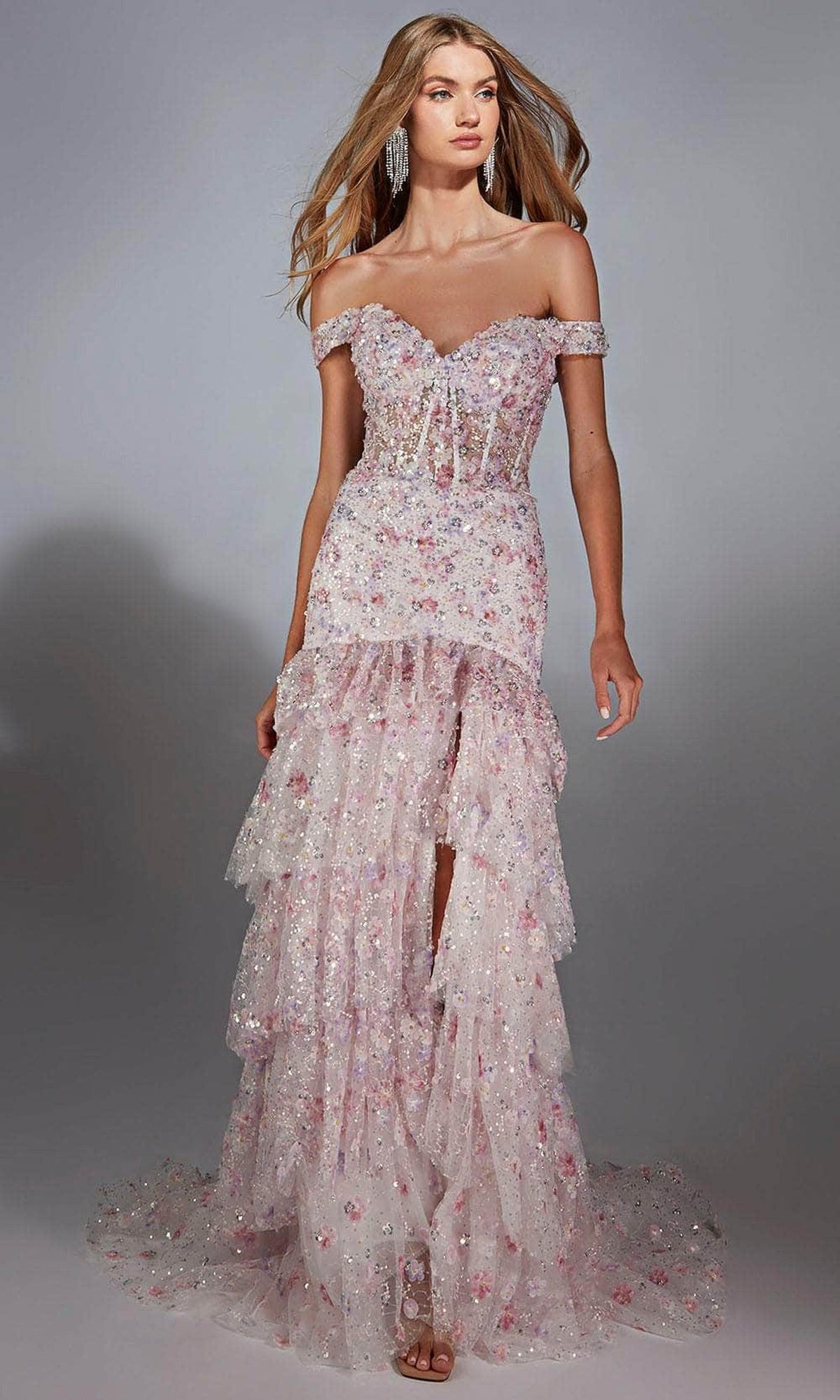 Alyce Paris 61736 - Floral Sequin Sweetheart Trumpet Gown