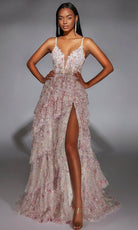 Alyce Paris 61745 - Floral Applique A-line Evening Gown