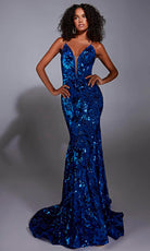 Alyce Paris 61755 - Embroidered Sequin Fitted Gown - back view