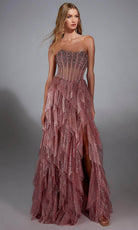 Alyce Paris 61762 - Strapless Glitter Tulle A-Line Gown