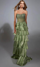Alyce Paris 61783 - Metallic Voile Strapless A-line Gown
