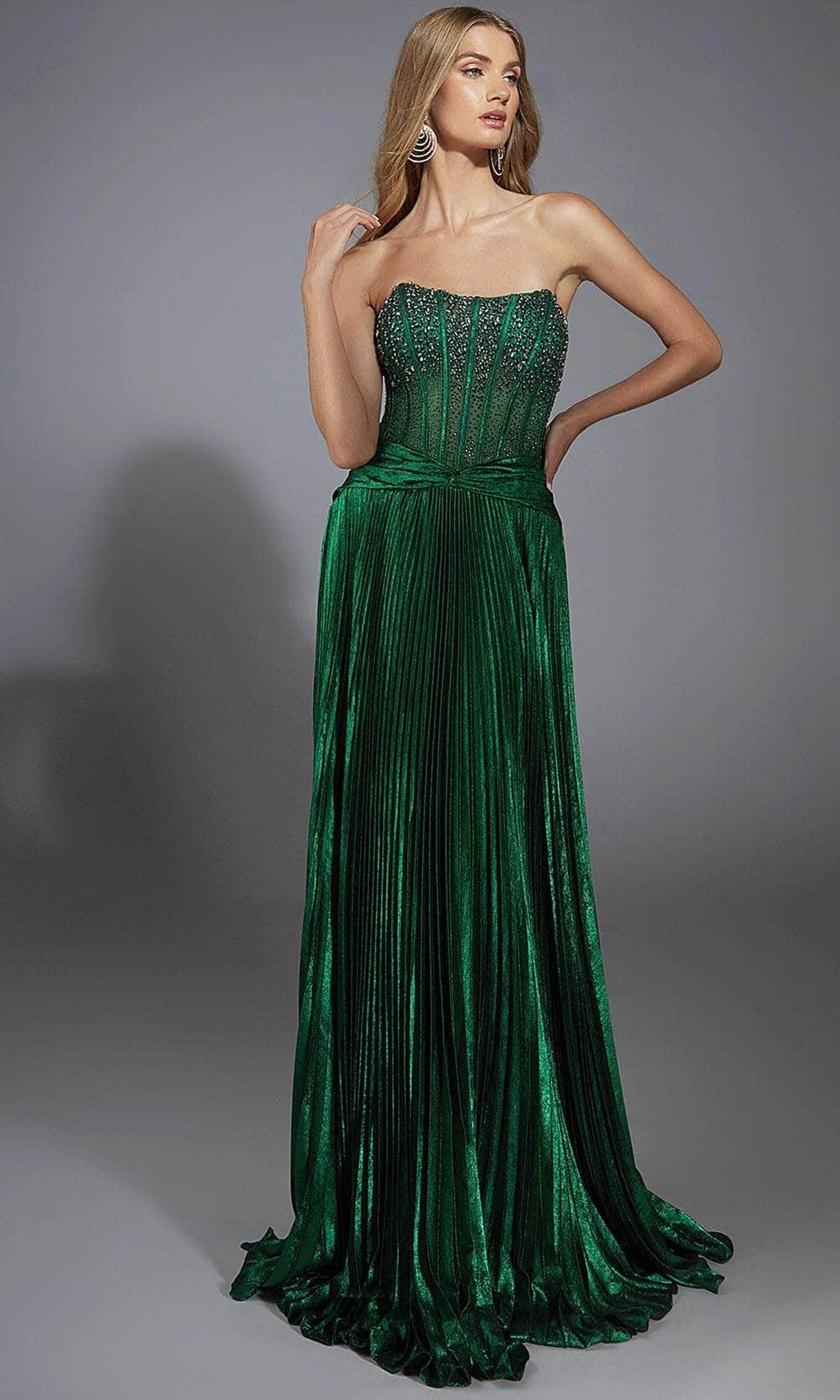 Alyce Paris 61789 - Metallic Foil A-Line Scoop Dress