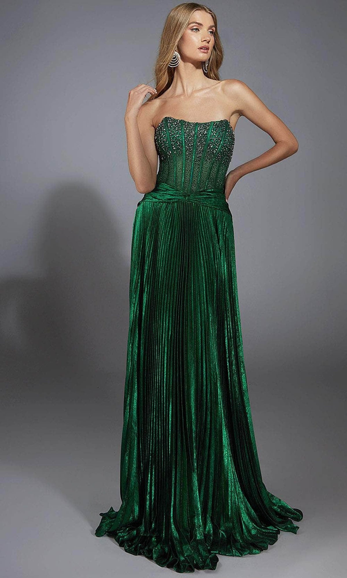 Alyce Paris 61789 - Metallic Foil A-Line Scoop Dress
