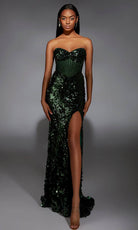 Alyce Paris 61796 - Glamorous Sequin Illusion Corset Gown - designer prom dress at Silhouette Dresses