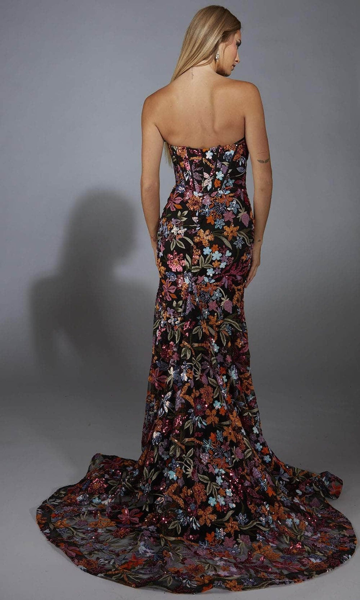 Alyce Paris 61810 - Floral Sequin Trumpet Gown