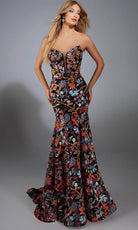 Alyce Paris 61810 - Floral Sequin Trumpet Gown - designer prom dress at Silhouette Dresses