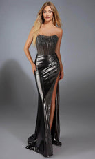 Alyce Paris 61817 - Strapless Beaded Metallic Gown