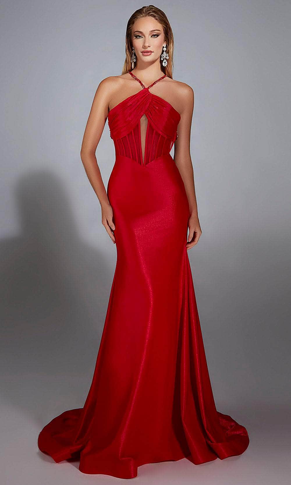 Alyce Paris 61820 - Beaded Halter Sheath Dress - designer prom dress at Silhouette Dresses