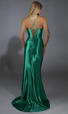Alyce Paris 61849 - Plunging Neckline Sheath Gown with High Slit