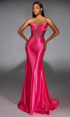 Alyce Paris 61851 - Sleek Strapless Sheath Gown - designer prom dress at Silhouette Dresses