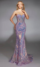 Alyce Paris 61862 - Strapless Sequined Sheath Gown - designer prom dress at Silhouette Dresses