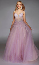 Alyce Paris 61865 - Sequin Appliqued V-Neck Ballgown