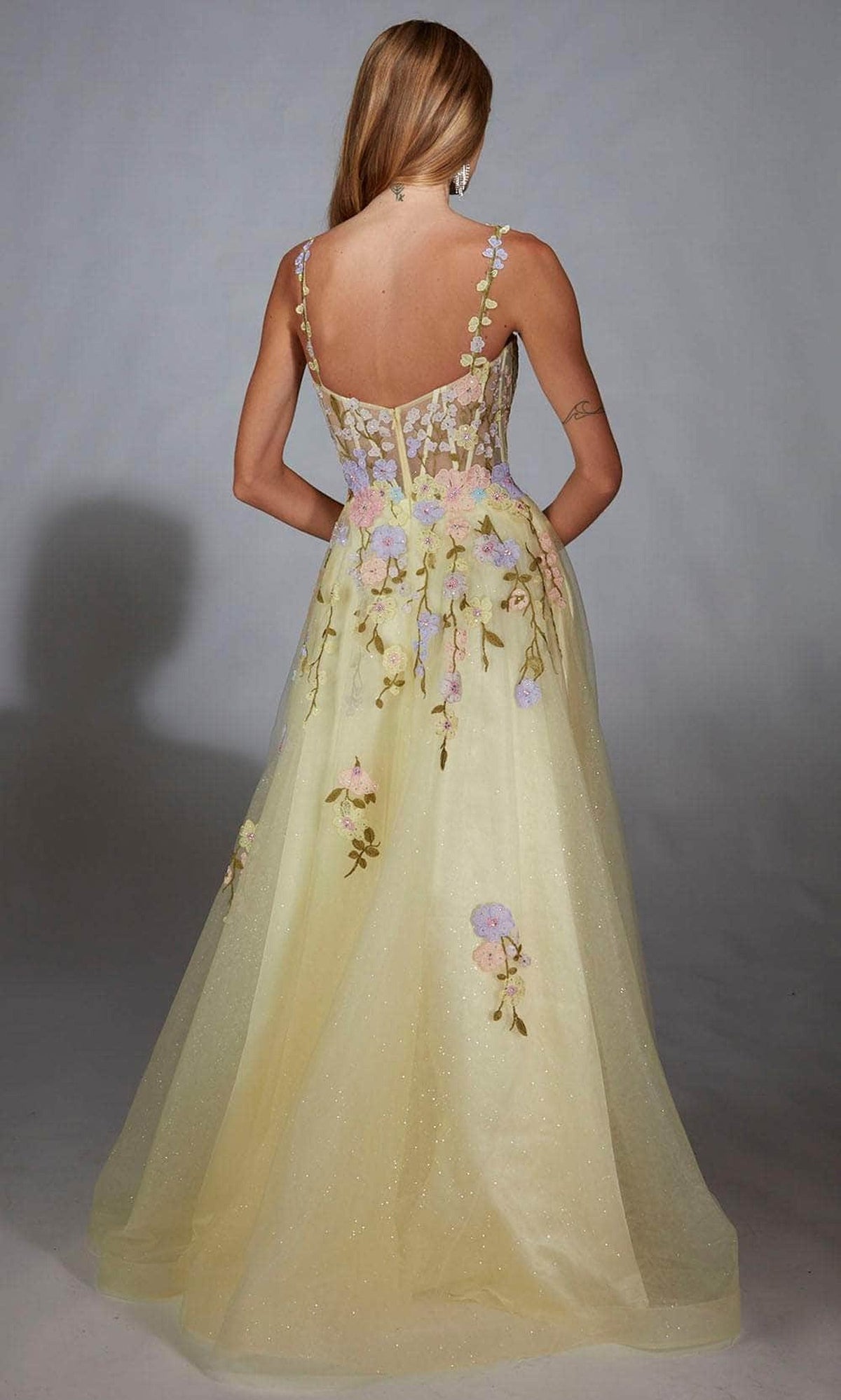 Alyce Paris 61909 - Floral Embroidered Tulle Gown