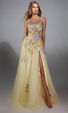 Alyce Paris 61909 - Floral Embroidered Tulle Gown