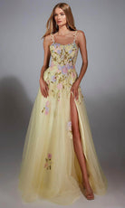 Alyce Paris 61909 - Floral Embroidered Tulle Gown - back view
