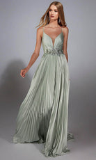 Alyce Paris 61923 - Chiffon A-Line Pleated Gown - designer prom dress at Silhouette Dresses