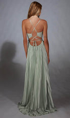 Alyce Paris 61923 - Chiffon A-Line Pleated Gown