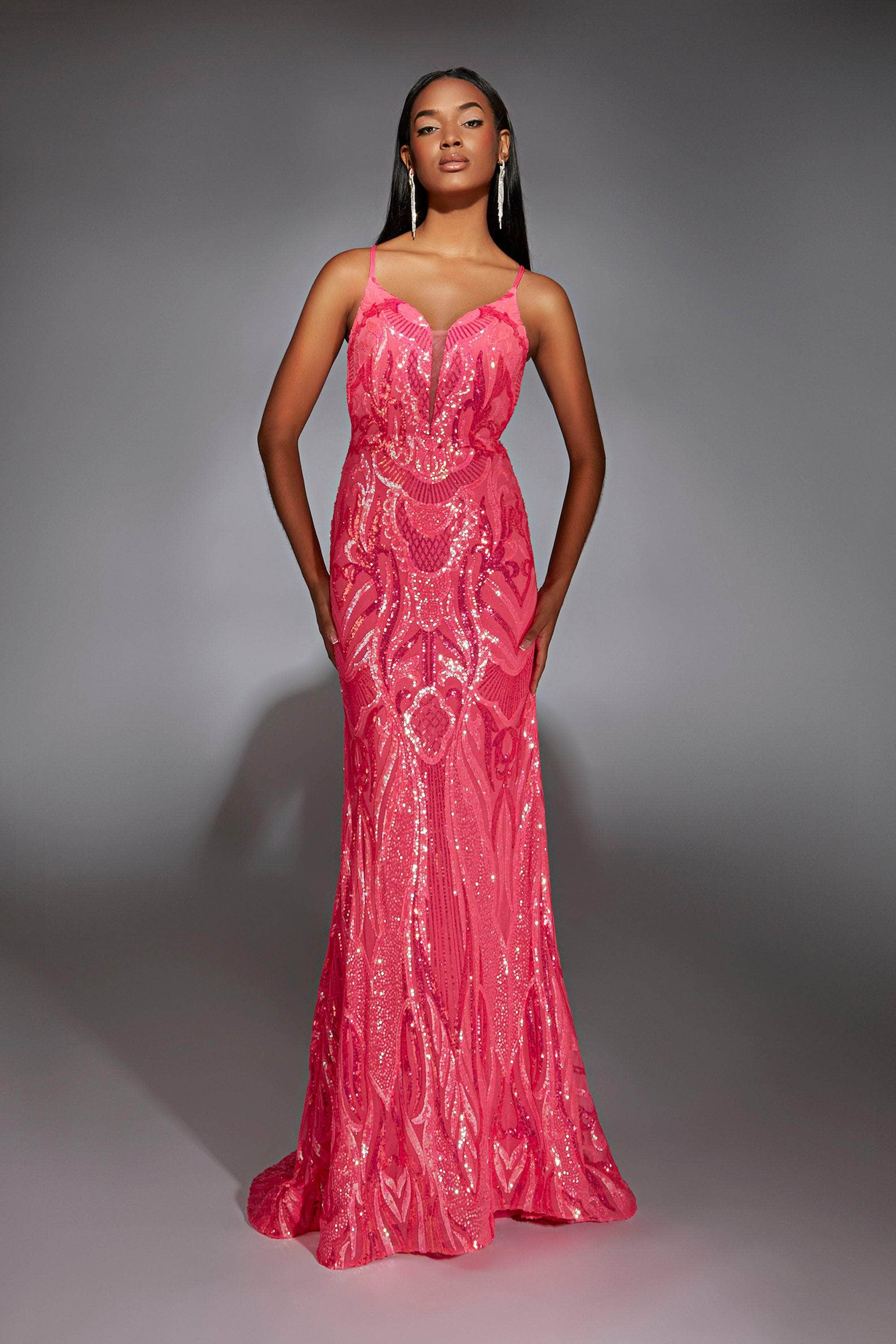 Alyce Paris 61930 - Dazzling Sequin Sheath Gown - designer prom dress at Silhouette Dresses