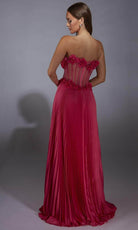 Alyce Paris 61935 - Floral Strapless Pleated Gown