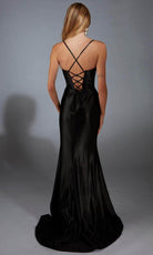 Alyce Paris 61950 - Satin Sheath Gown with High Slit