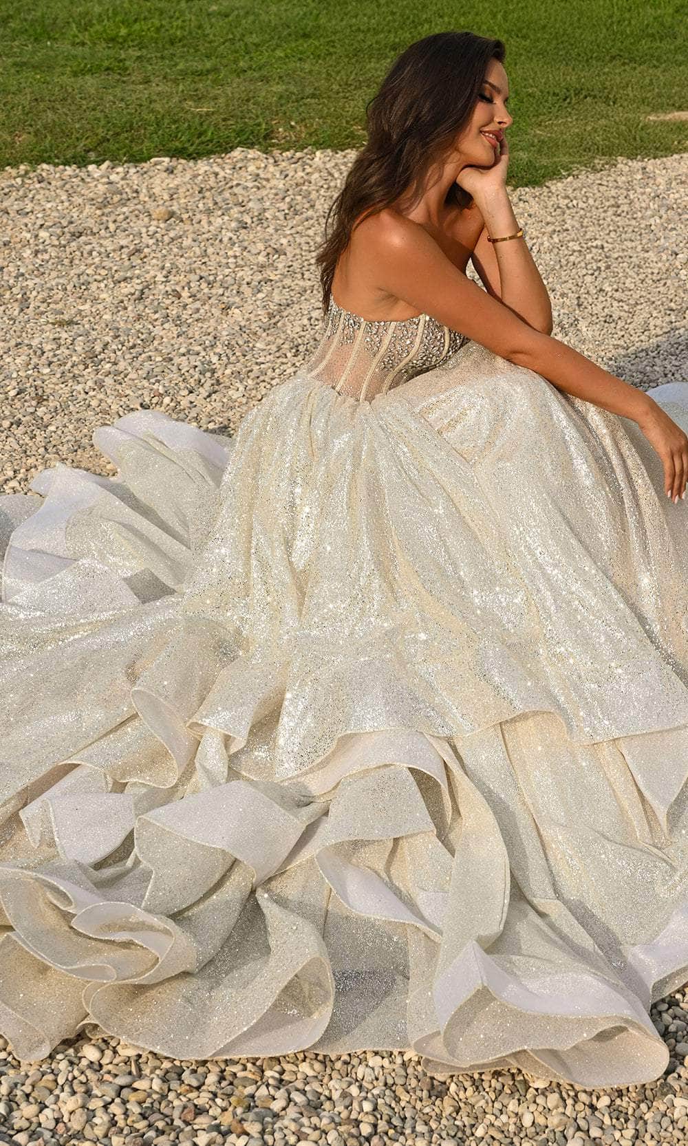 Alyce Paris 61971 - Glittering Strapless Ballgown - view 4