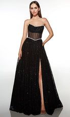 Alyce Paris 61982 - Strapless Corset Gown with Pearl Trim