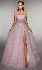 Alyce Paris 61982 - Strapless Corset Gown with Pearl Trim