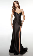 Alyce Paris 61983 - Corset Gown with Bow and Detachable Train