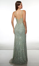 Alyce Paris 61988 - Corset Beaded Gown with Slit