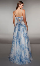 Alyce Paris 61994 - Floral tulle gown with illusion corset
