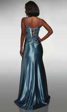 Alyce Paris 62006 - Sleek gown with lace applique bodice