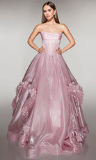 Alyce Paris 62014 - Shimmer Ball Gown with 3D Floral Accents