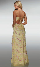 Alyce Paris 62016 - Beaded Fitted Gown with Slit