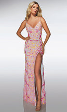 Alyce Paris 62016 - Beaded Fitted Gown with Slit