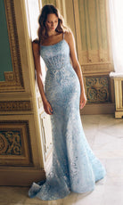 Alyce Paris 62017 - Beaded Corset Fitted Dress with Sweep Train